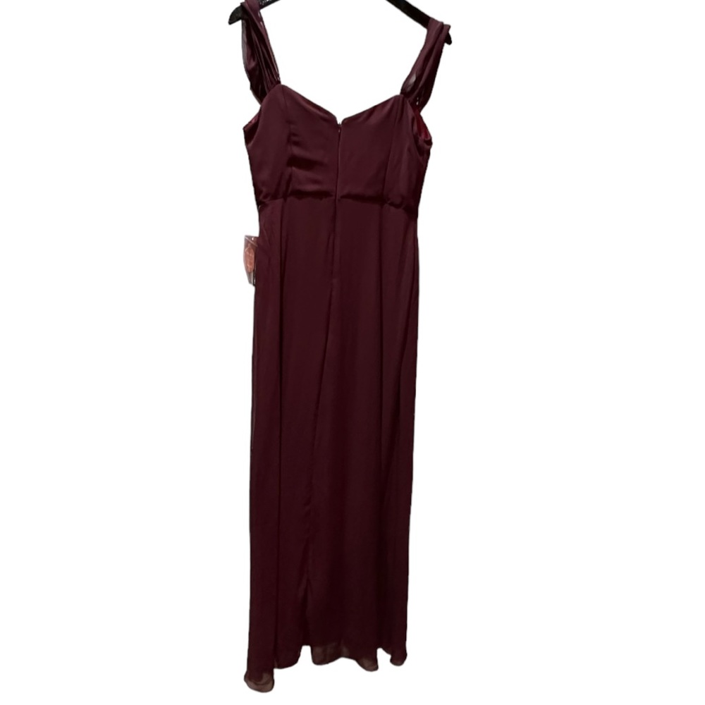 Birdy Grey SPENCE CONVERTIBLE DRESS CHIFFON CABERNET MEDIUM NEW NWT BRIDESMAID - Picture 4 of 5